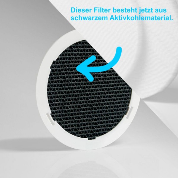Filtereinsatz + 2 Filter für Quadratische Lüftungsventile