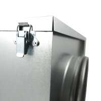 Luftfilter-Box Helios LFBR DN100 F7 mit Einschub für Taschenfilter.