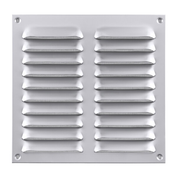 Wetterschutzgitter Upmann eckig 300x300 Aluminium