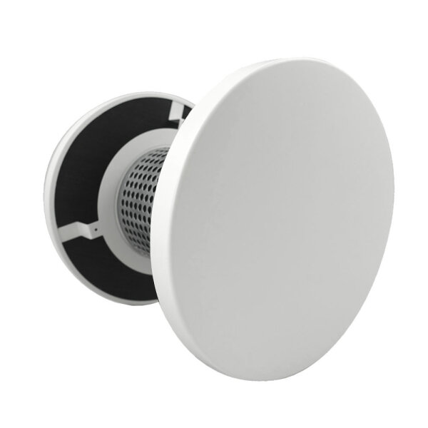 Nachströmventil Lindab OLC DN125 weiß RAL 9010 mit Wandhülse