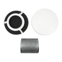 Nachströmventil Lindab OLC DN125 weiß RAL 9010 mit Wandhülse