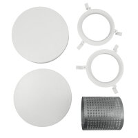 Nachströmventil Lindab OLC DN125 weiß RAL 9010 mit Wandhülse