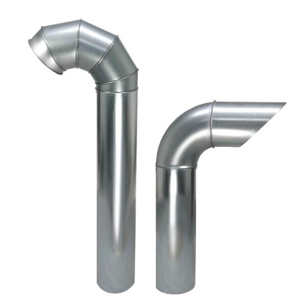 Lufteinlass verzinkt Typ L10 DN160 90° L=500mm ohne Filter