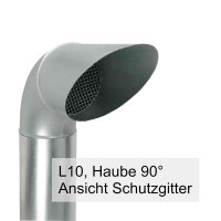 Lufteinlass verzinkt Typ L10 DN160 90° L=500mm ohne Filter