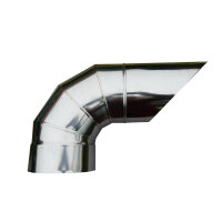 Luftbogen 90° DN200 Edelstahl, schräg angeschn.