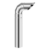 Lufteinlass Edelstahl Typ L2 DN160 L=500mm mit Wandhalter