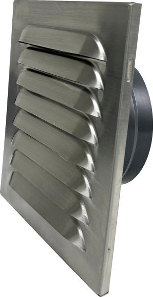 Wetterschutzgitter Upmann rund DN125 Edelstahl mit Stutzen