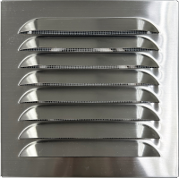 Wetterschutzgitter Upmann DN150 Edelstahl mit Stutzen