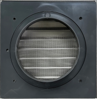 Wetterschutzgitter Upmann DN150 Edelstahl mit Stutzen